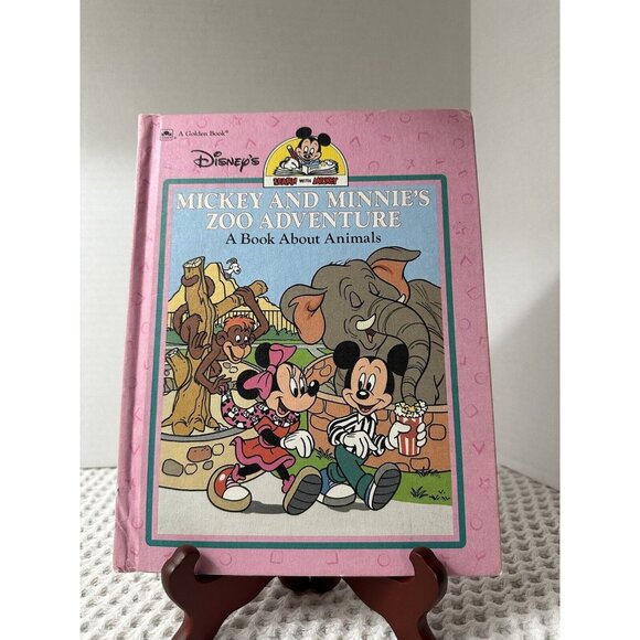 Mickey and Minnie's Zoo Adventures Disney's Learn Vtg Book Series 1st Ed 1990 - Picture 1 of 12